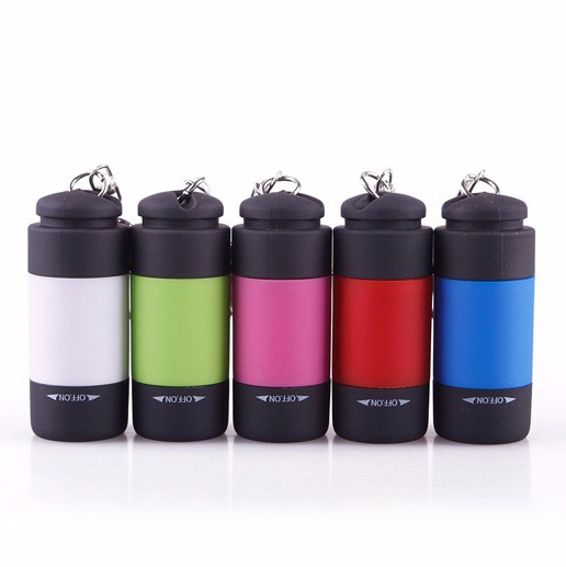 New Mini Keychain Pocket Torch Light OEM Rechargeable LED USB Keychain Flashlight Lamp