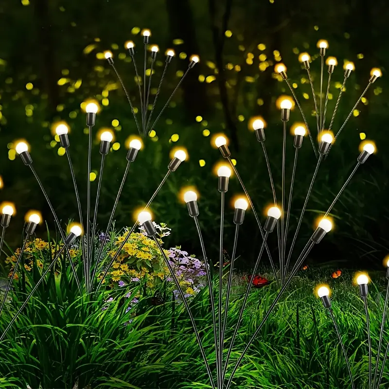 Solar Firefly Lamp Outdoor Waterproof Solar Garden Decorative Light For Christmas Halloween Thanksgiving Easter Gift