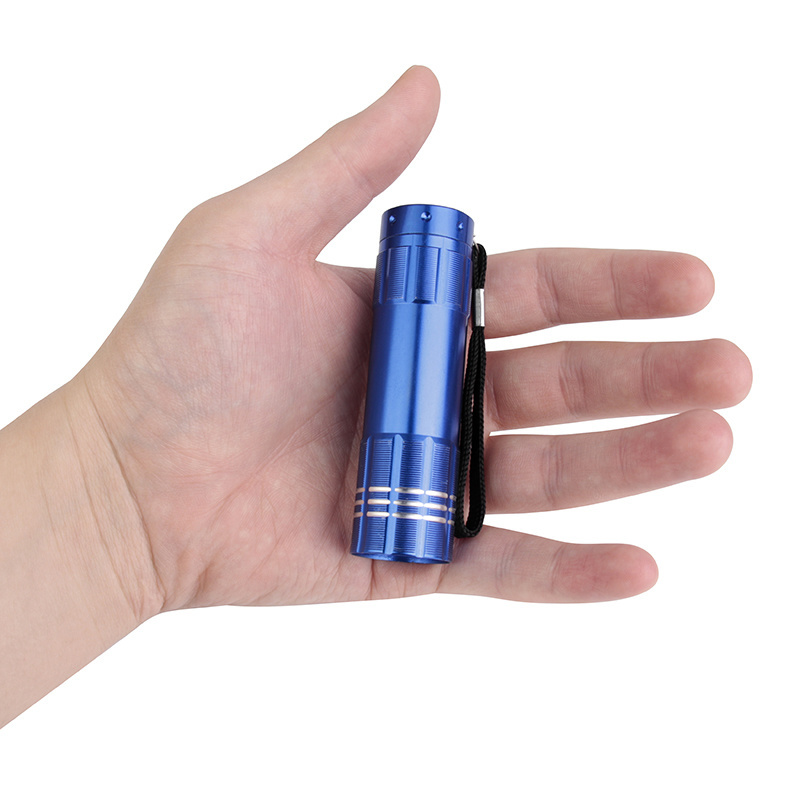 Wholesale Factory 9 LED Small Flashlight Portable Pocket Mini Led Flashlight Torch Light Lamp