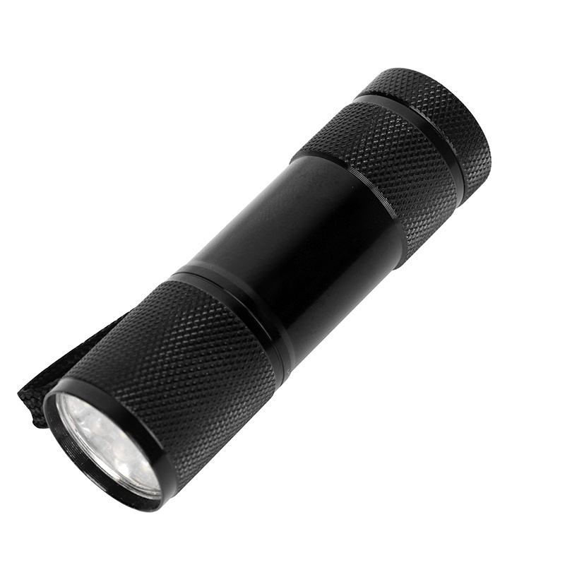 Colorful Aluminum Flashlight Mini LED Flash Light 9 LED 3AAA Pocket LED Flash Light