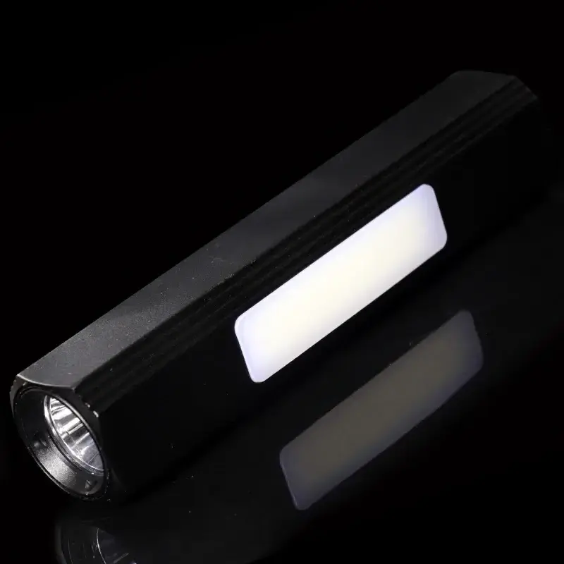 Bright Small Handheld Pocket Flashlights 18650 Rechargeable Battery Aluminum Alloy Black 50000 Industrial 70 ZOOM Flashlight