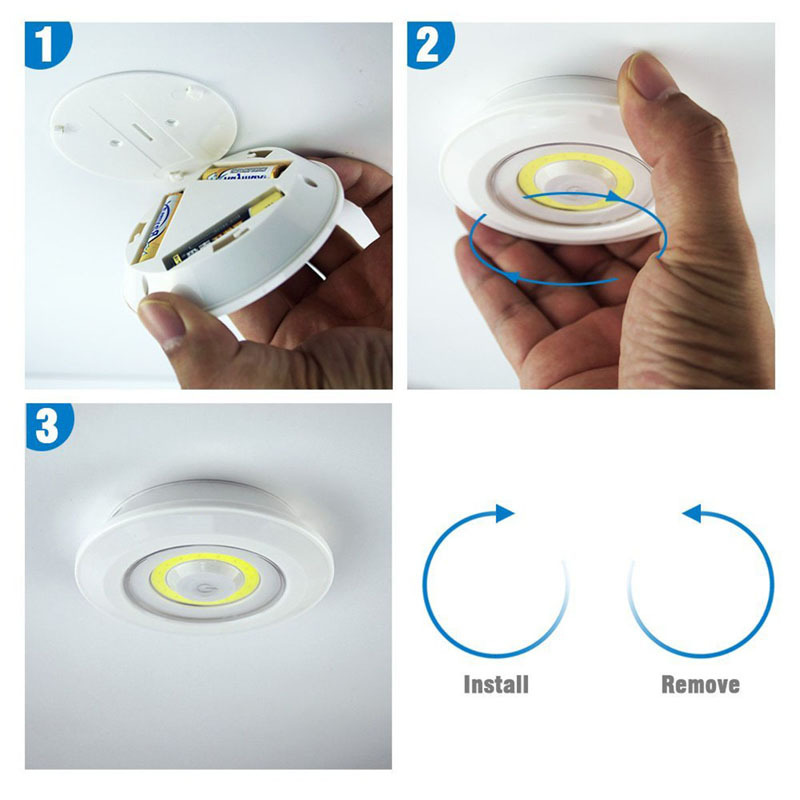 Modern Smart Wireless Remote Control Dimmable Mini Night Light Human COB Cabinet Night Light