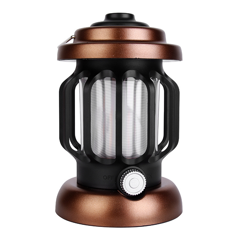 Portable Outdoor COB Camping Lantern Retro Campsite Light Emergency Atmosphere Light For Garden Yard