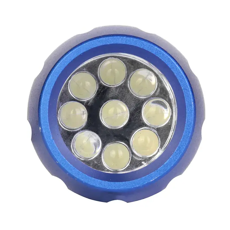 9 LED Mini Aluminum Flashlight Brightest High Powered Flashlight Outdoor Emergency Portable Small Flashlight For Hiking  Camping