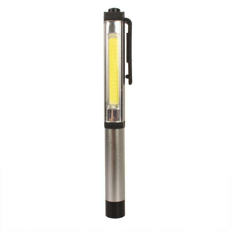 3W Battery Powered Led Work Light Magnetic Work Flashlight  Light Aluminum LED COB Pen Pocket Torch Light