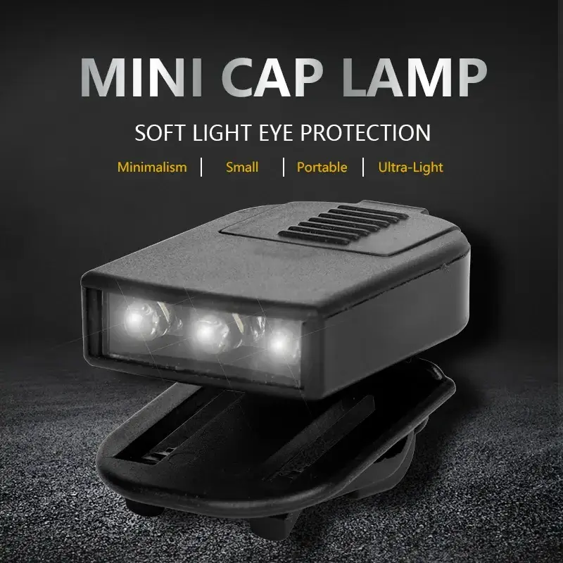 Manufacturers Selling 3LED Cap Lamp Night Fishing Lamp CR2032 Battery Waterproof Headlamp Cap light