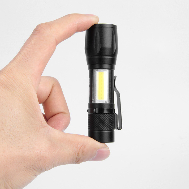 Long Range USB Rechargeable Zoomable XPE Torch Cob Led Work Small Flashlight