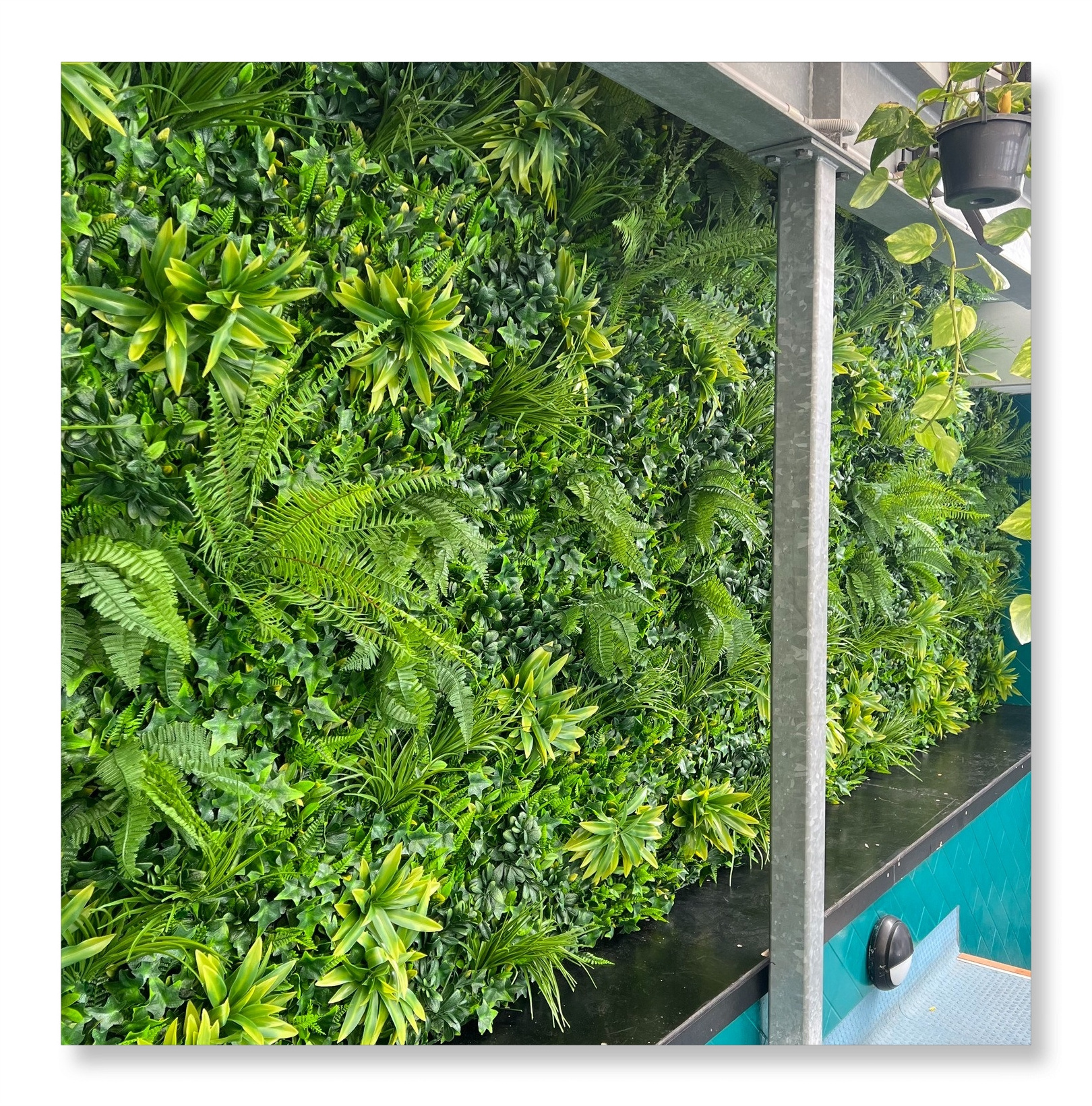 Green leaf backdrop planter vertical garden Anti-UV artificial grass wall plant design decor artificial hanging green panel