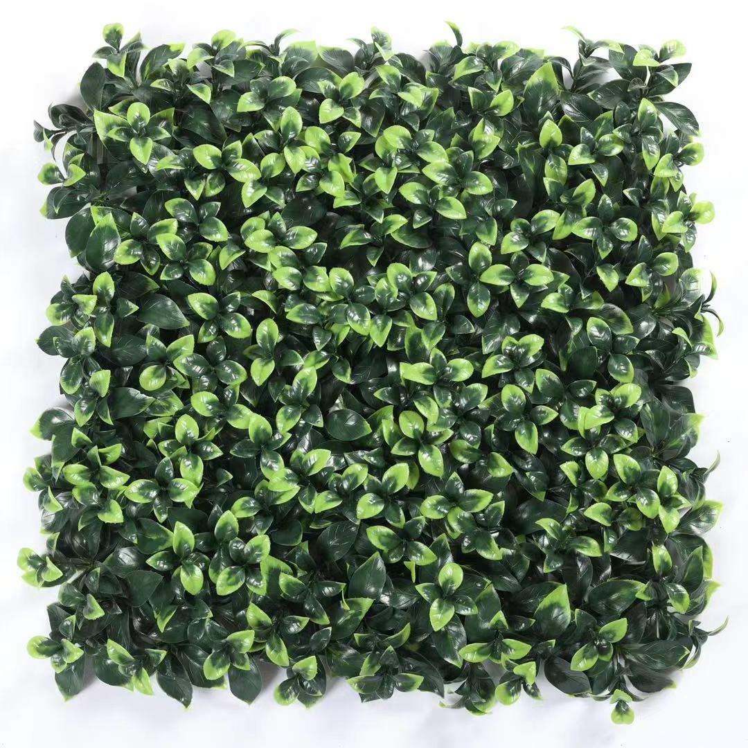 Green leaf backdrop planter vertical garden Anti-UV artificial grass wall plant design decor artificial hanging green panel