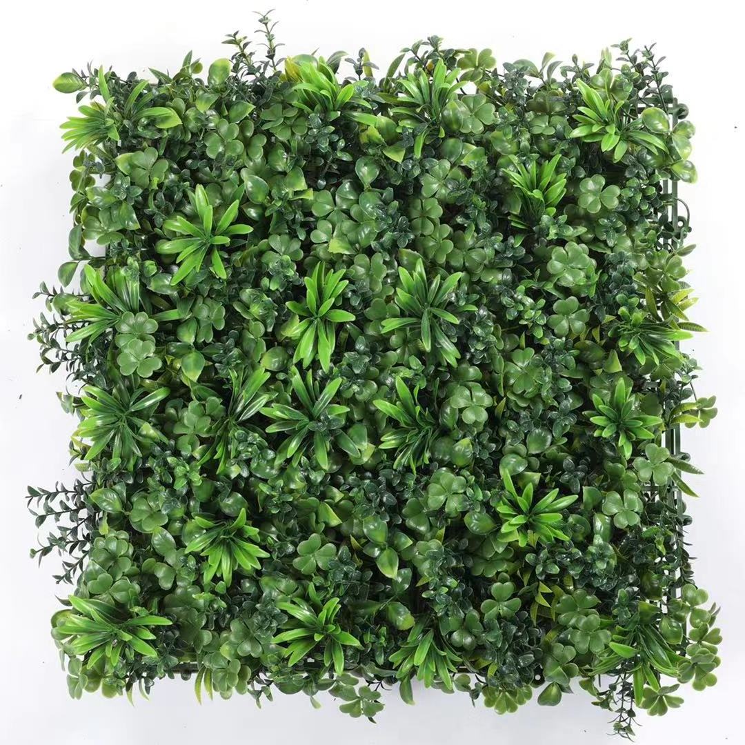 Green leaf backdrop planter vertical garden Anti-UV artificial grass wall plant design decor artificial hanging green panel