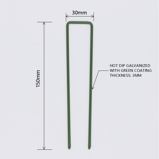 High Quality U nail for artificial grass Stainless Galvanized steel nail  Edges Galvanized U-nails for synthetic turf