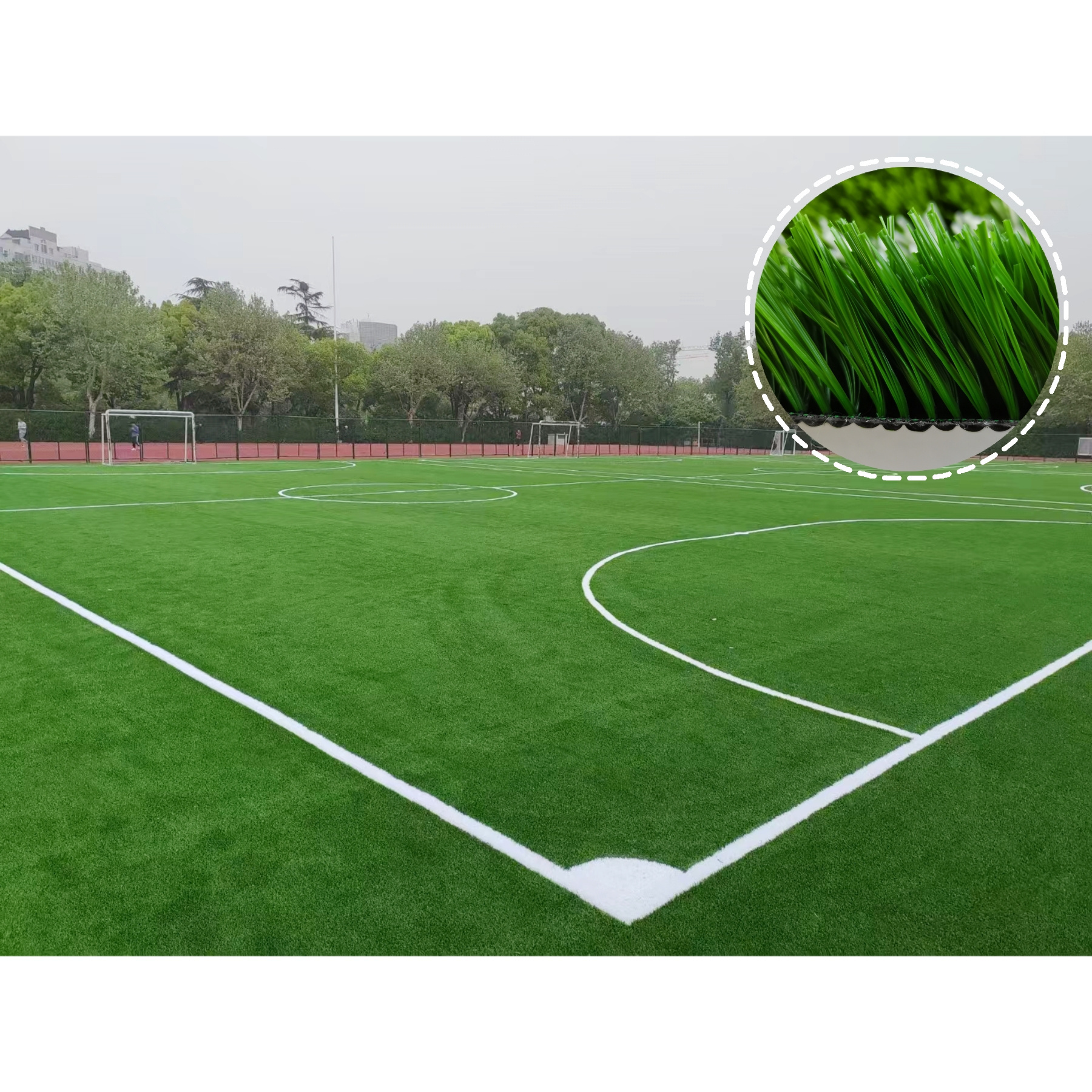 High Density ISO9001 UV Resistance Filling Football  Artificial grass Synthetic Turf For Soccer