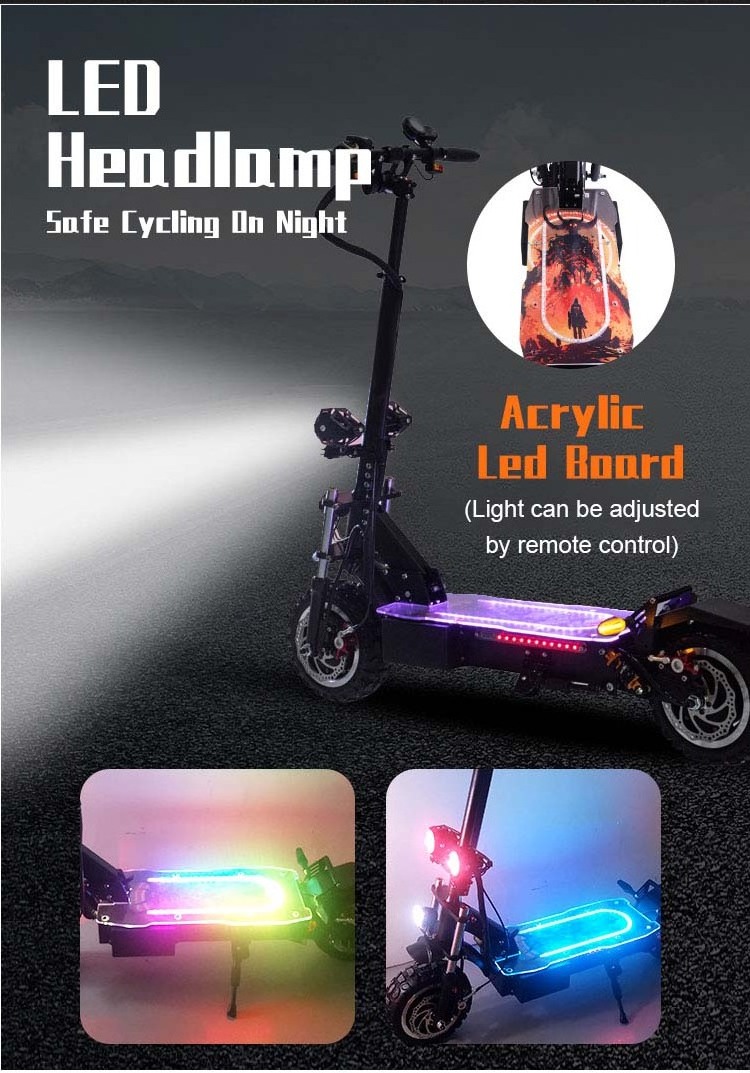 free shipping Eu Warehouse 11 inch High Speed Dual Motor 2 Wheel Folding 5600w Electric Scooters For Adult