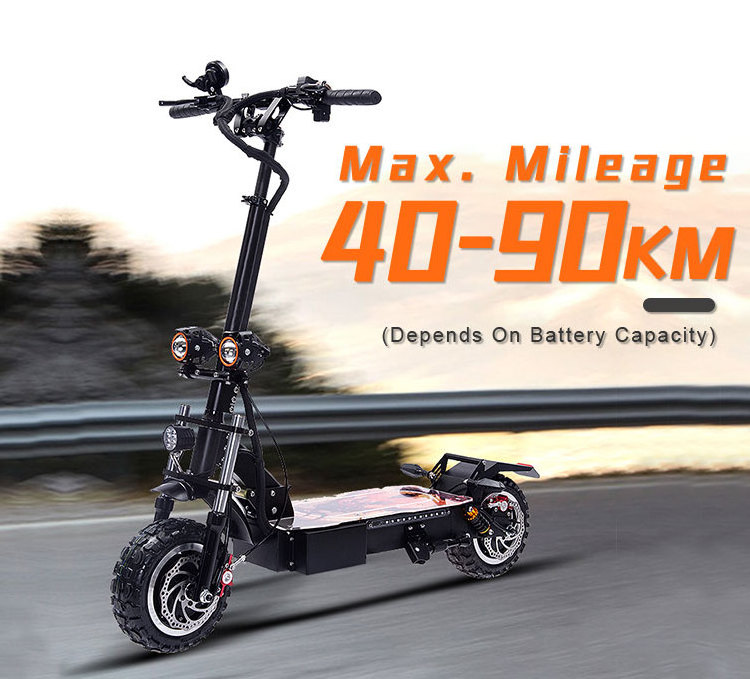 free shipping Eu Warehouse 11 inch High Speed Dual Motor 2 Wheel Folding 5600w Electric Scooters For Adult