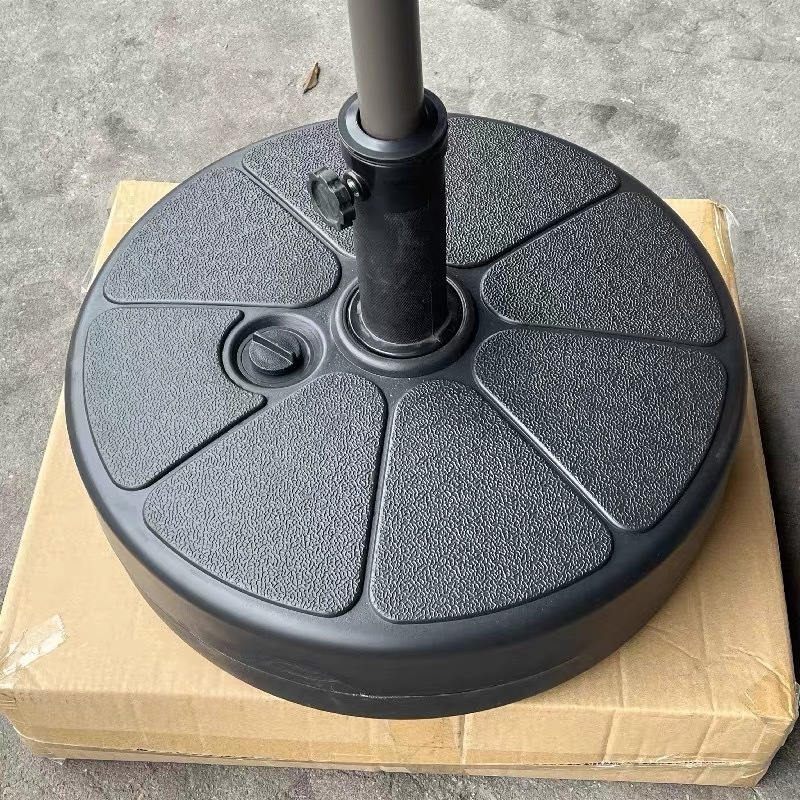 Free Sample Patio Cast Iron Plastic Round Water Filled Beach Garden Sun Resin Marble Parasol Umbrella Base Outdoor