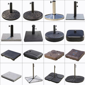 Free Sample Patio Cast Iron Plastic Round Water Filled Beach Garden Sun Resin Marble Parasol Umbrella Base Outdoor