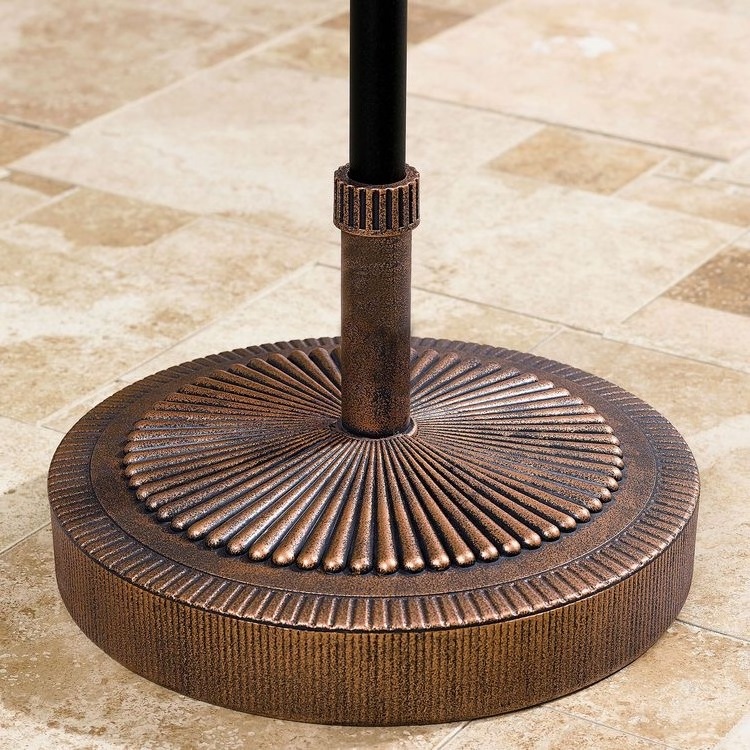 Free Sample Patio Cast Iron Plastic Round Water Filled Beach Garden Sun Resin Marble Parasol Umbrella Base Outdoor