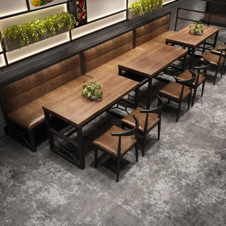 Restaurant Project Furniture Cafe Bar Hamburger Shop KTV Club Velvet Restaurant Sectional Sofa Booth Seating