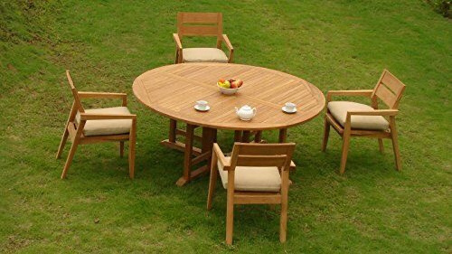 Best Price Teak Furniture Wicker Back with Waterproof Cushions Wood Patio Dining Garden Outdoor Chair