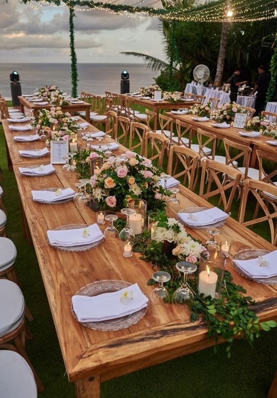 Commercial Outdoor Furniture Wood Top with Metal Legs Restaurant Dining Wooden Folding Wedding Hotel Banquet Table