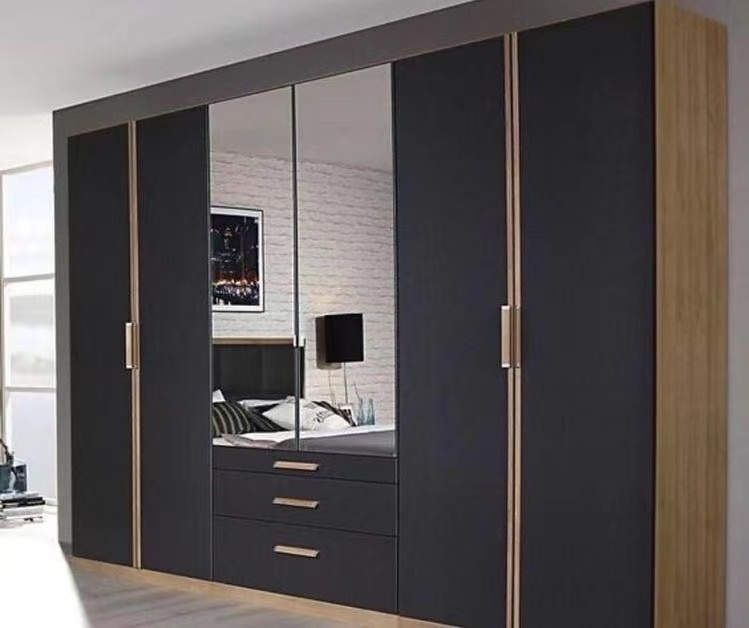 New Durable Bedroom Furniture Clothes Combination Cupboards Border Modern Wooden Cabinet Wardrobes Closet Organizer