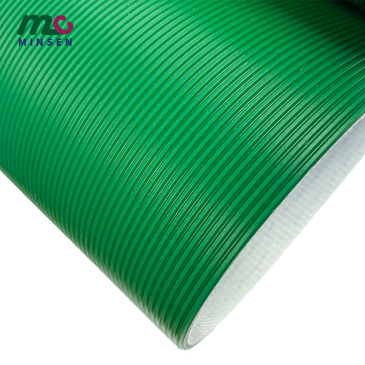 China high quality black /Green / Blue straight stripe PVC conveyor belt price