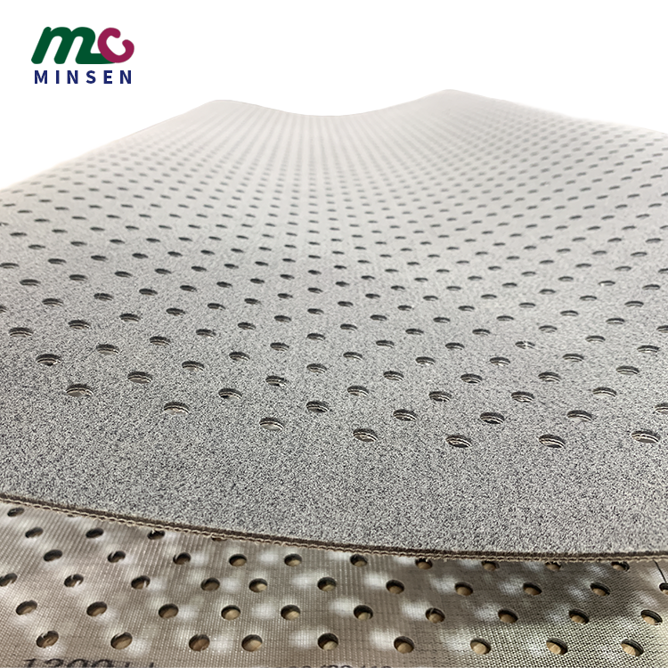 Good quality punched hole breathable grey novo felt conveyor belt