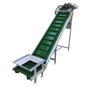 MINSEN Lifting Incline Climbing Bucket Elevator PVC Belt  Sidewall Skirt Conveyor For Bulk Or Packaged Goods