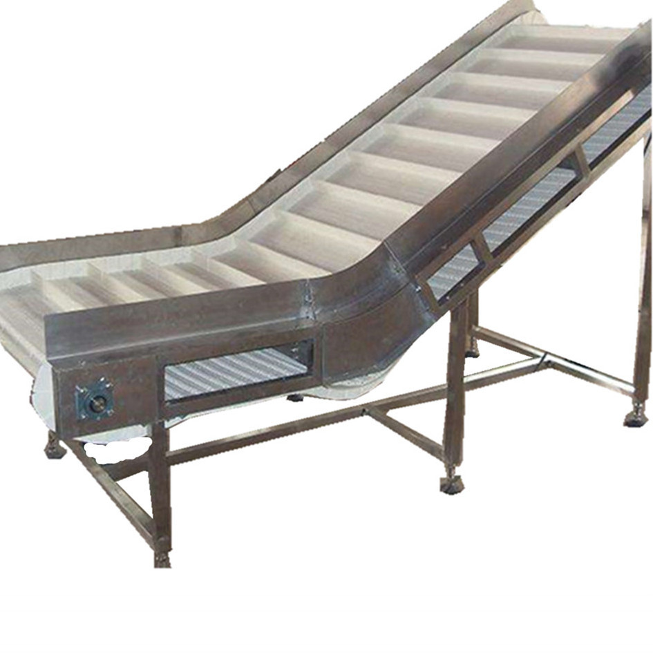 belt incline conveyor with side wall and baffer for food and vegetable transportation