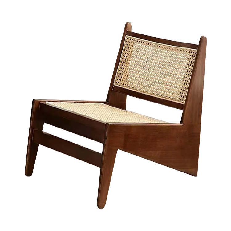 Modern Solid Wood Rattan Chair Living Room Chair  Living Room Furniture