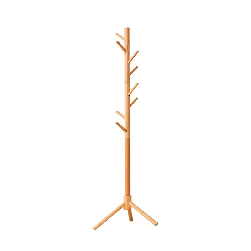 Hanger standing multifunctional floor wooden coat rack