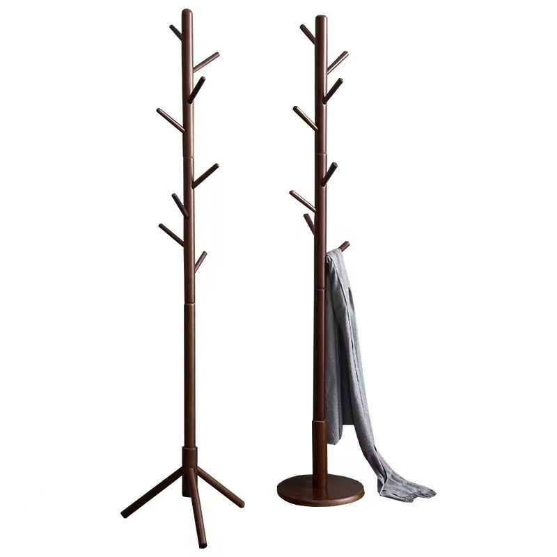 Hanger standing multifunctional floor wooden coat rack