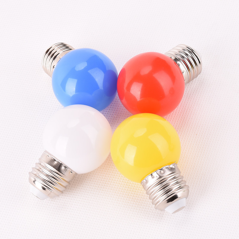 E27 G45 1W Screw Cap Coloured LED Light Bulbs Festoon Party Lights