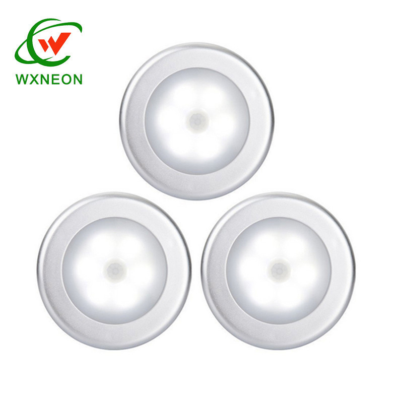 Magnetic Rechargeable Round LED Night Light Sensor Lamp for Bedroom Wall Stairs Lights