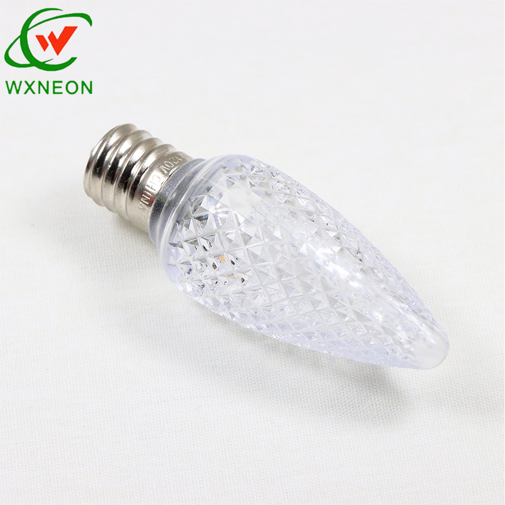 C9 Christmas light E17 pure white replacement bulb