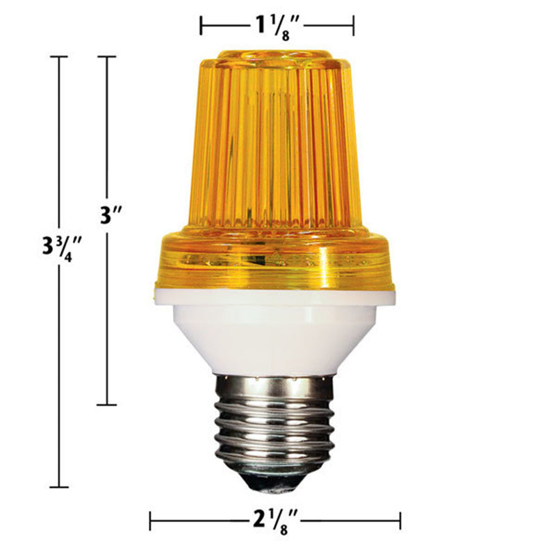 Waterproof IP44 AC220V E27 Base 8 SMDs LED Strobe Flashing Light Bulb