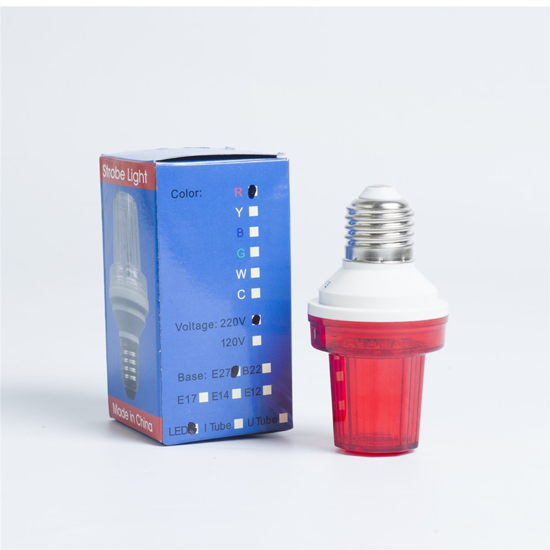 LED E27 110V  220V Smart Adjustable Flashing Strobe Bulb