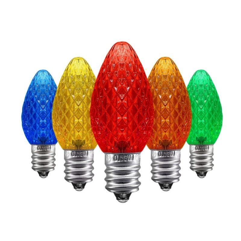 Outdoor 110v 0.5w C7 E12 Faceted Replacement Led Light Bulbs