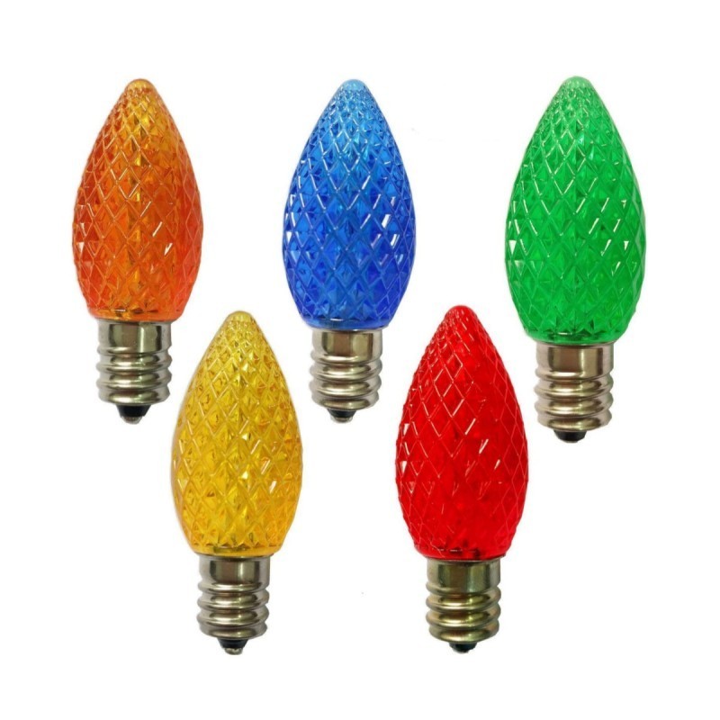 Outdoor 110v 0.5w C7 E12 Faceted Replacement Led Light Bulbs