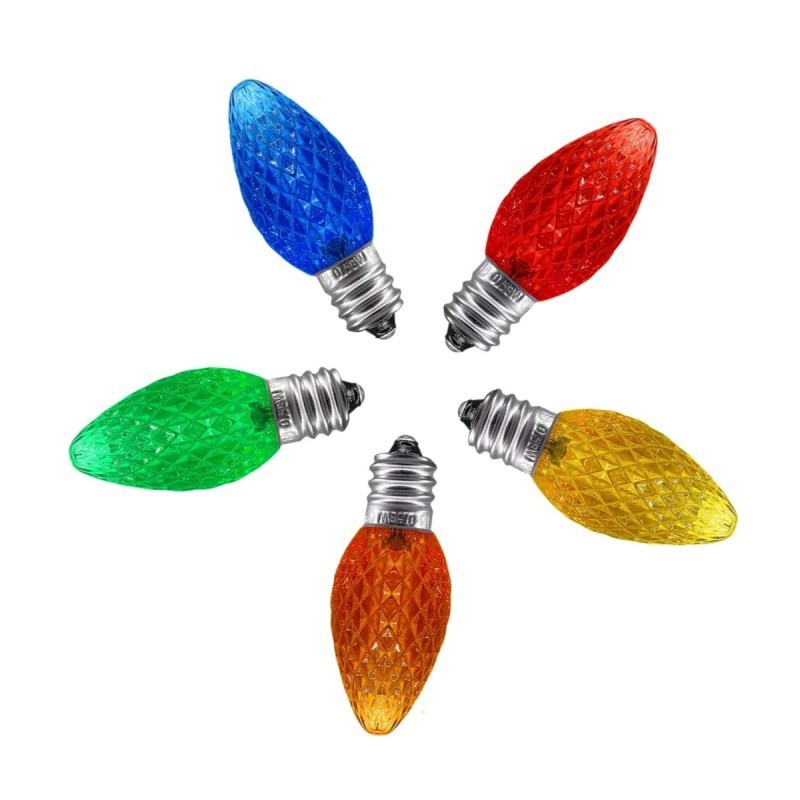 Outdoor 110v 0.5w C7 E12 Faceted Replacement Led Light Bulbs