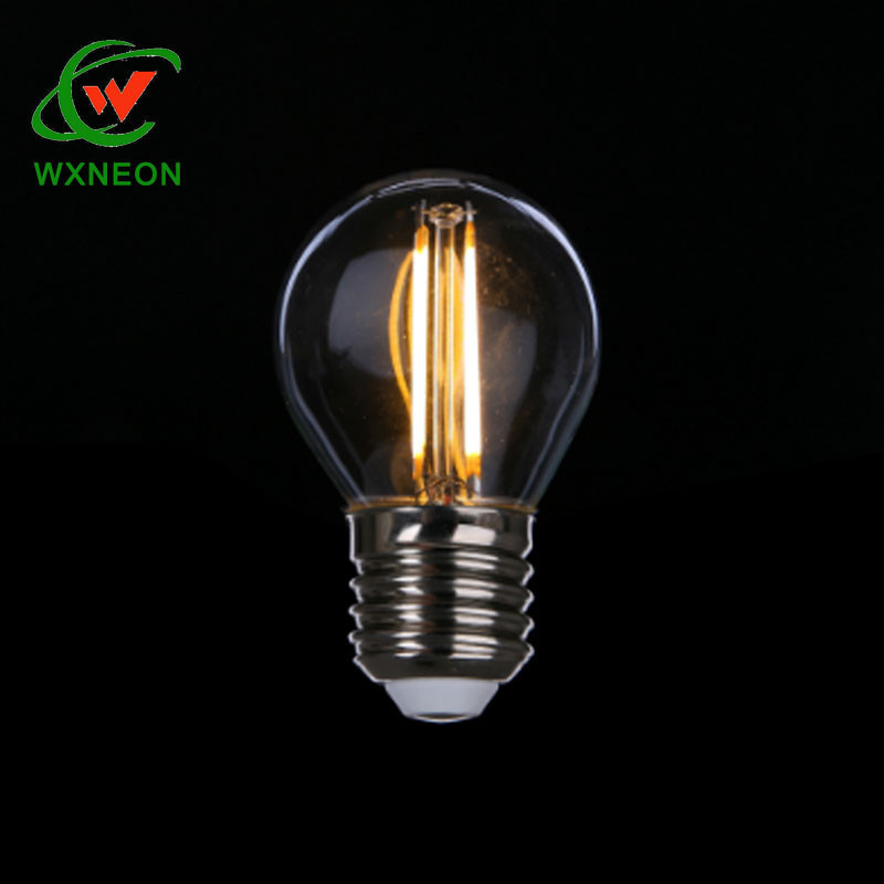 Warm White 2700K 220V 4W E27 G45 Led Filament Light Globe Bulbs for Outdoor String Lights