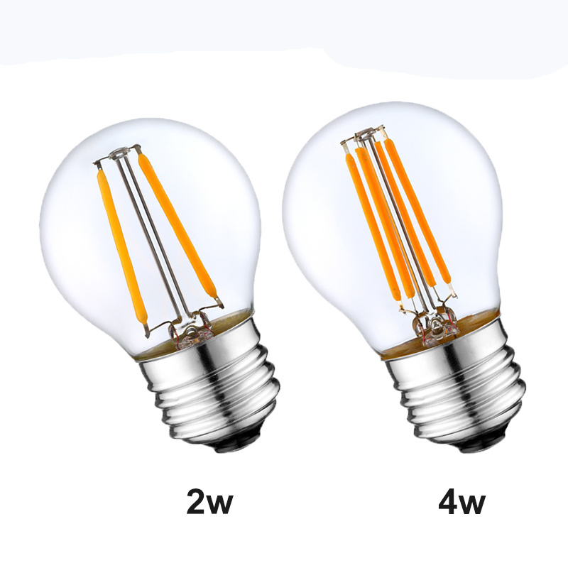 Warm White 2700K 220V 4W E27 G45 Led Filament Light Globe Bulbs for Outdoor String Lights