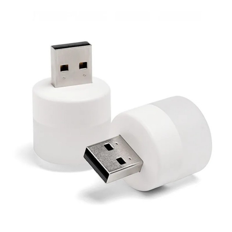 Warm White USB Charging Small Mini Round Led Night Light for Power Bank Computer