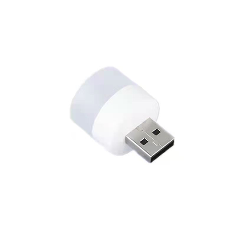 Warm White USB Charging Small Mini Round Led Night Light for Power Bank Computer