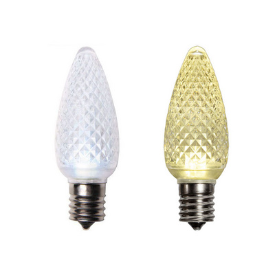 Outdoor 6000K White 120V E17 Base C9 Faceted Strawberry Candle Led Light Bulbs