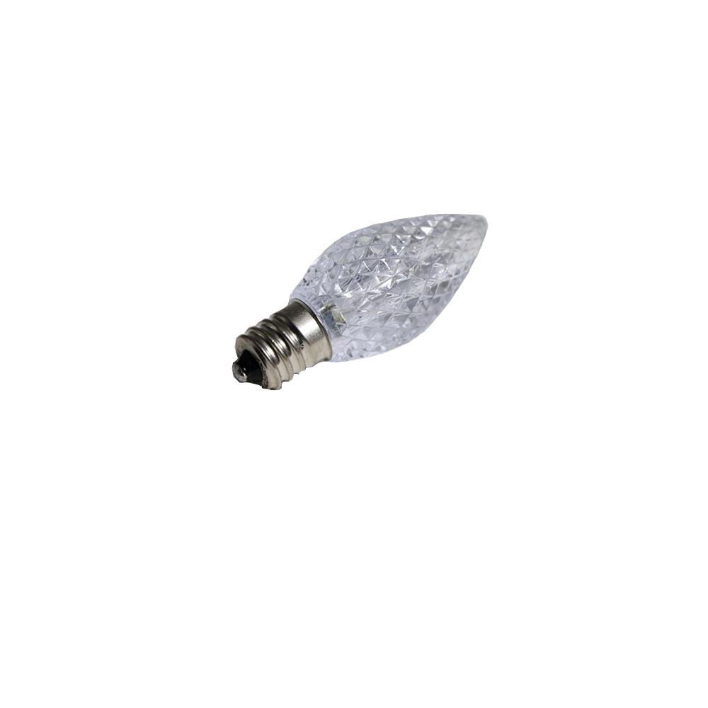 Pure White LED Plastic C7 Replacement Christmas Bulbs