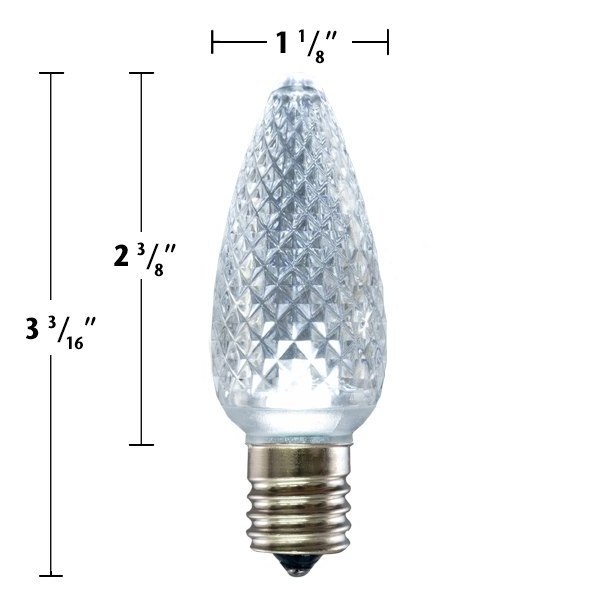 Bulk Sale Outdoor C9 Christmas Light Bulbs C9 LED Faceted Bulbs E17 Cool White Bulbs