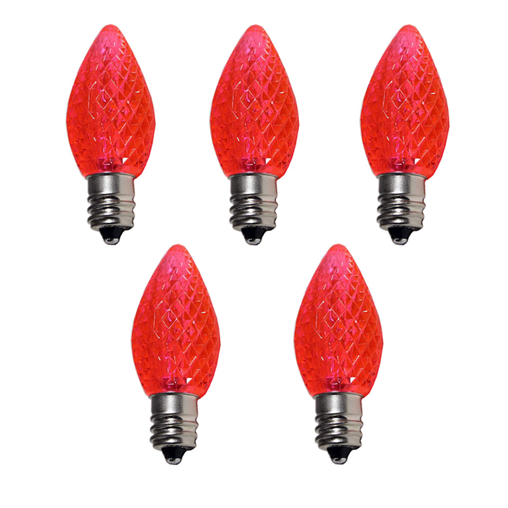 110v 0.5w C7 E12 Candelabra Faceted Led Replacement Shatterproof Bulbs