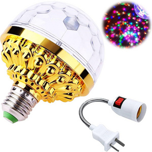 E27 6W Crystal Magic Ball LED Stage Light Bulb Colorful Rotating & Disco Flashing for Christmas Xmas Party Decorative Lighting