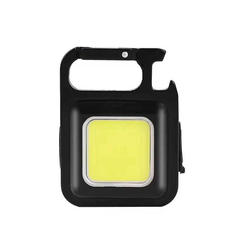 Aluminum Alloy 150MAH Mini COB Rechargeable Keychain Flashlight USB Type C Charging Strong Magnetic Camping Light